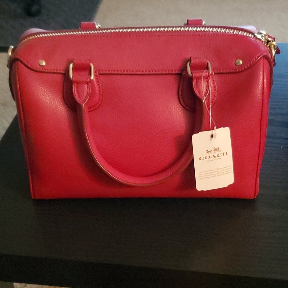 Red coach bag